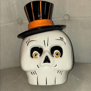 Skeleton W/ Top hat cookie jar